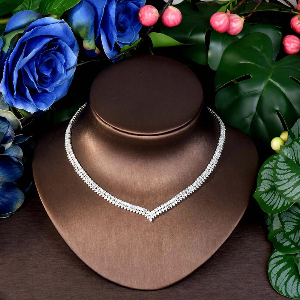 Simple and generous all occasions versatile accessories necklace earrings bracelet wedding party dresses women's sets M-11