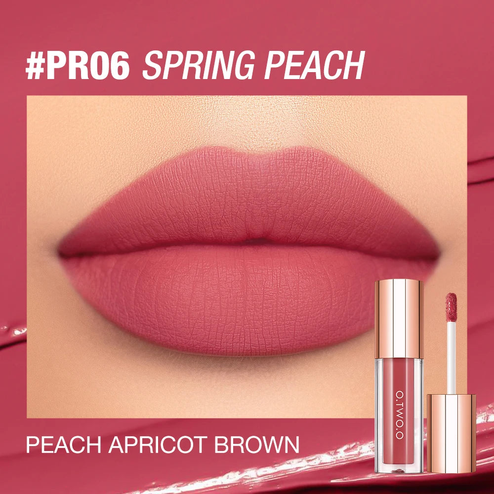 O.TWO.O Lipstick Lip Tint Matte 24H Stay Color-Locking Ultra-Lasting  Waterproof Transfer-Proof Glossy Satin Lip Glaze Makeup