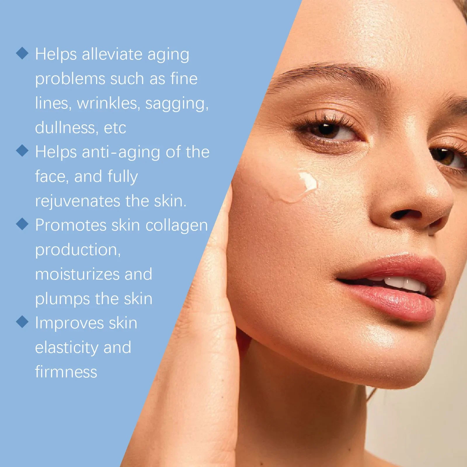 Blue Copper Peptide Serum Firming Fade Fine Lines Shrink Pores Skin Care Rejuvenation Smooth Brightening Spot Moisturizing Serum