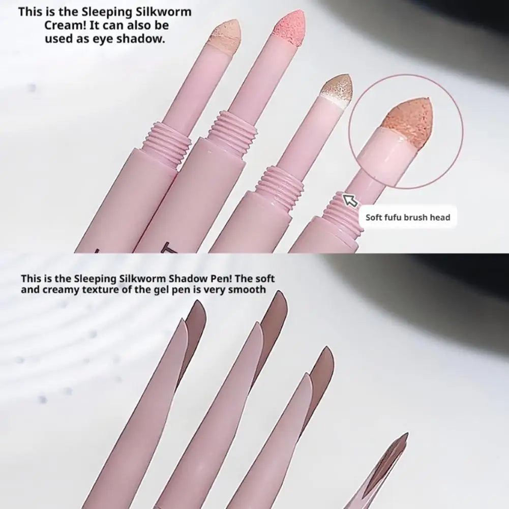 Meniscus Double-end Lying Silkworm Eyeliner Pencil Diamond Glitter Matte Aegyosal Pen Brightening Cream Shadow Highligher Makeup