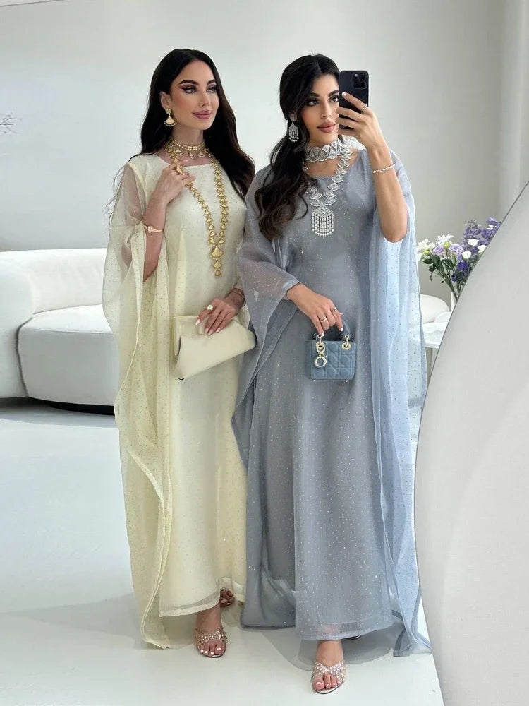 Ramadan Muslim Women Dress Caftan Abaya Ramadan Gown Abayas Islamic Party Bat Sleeve Long Dresses Eid Vestidos Largos 2026