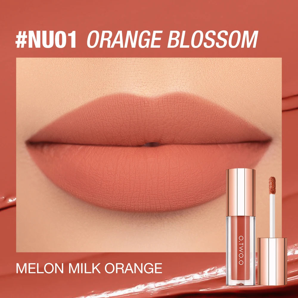 O.TWO.O Lipstick Lip Tint Matte 24H Stay Color-Locking Ultra-Lasting  Waterproof Transfer-Proof Glossy Satin Lip Glaze Makeup