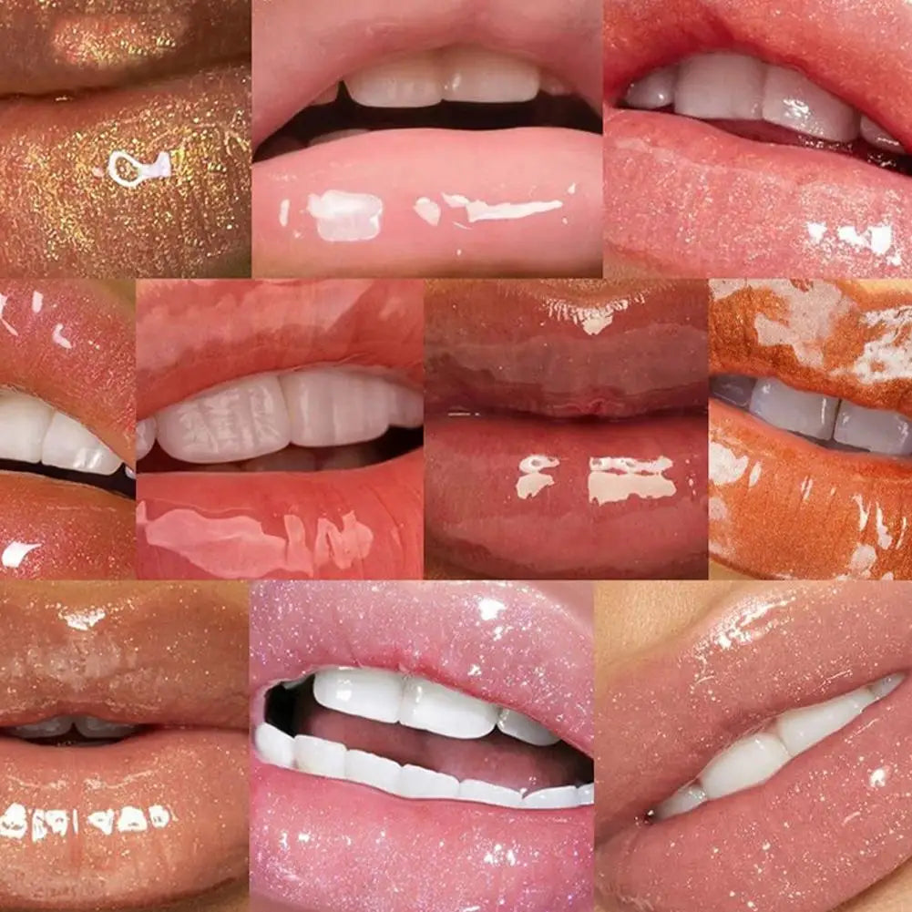 6 Color Mirror Pearl Lip Gloss Waterproof Long Lasting Moisturizing Liquid Lipstick Shimmery Glitter Lip Gloss Women Lip Makeup