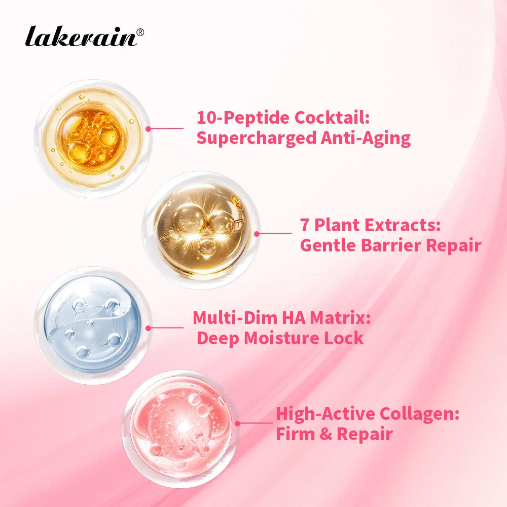 Lakerain Collagen Peptide Essence Deep Moisturizing Gentle Barrier Repair Elasticity and Smooth Complexion Skin Care Serum