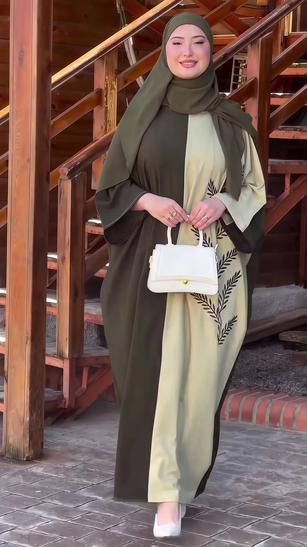 عباءة نسائية تجمع بين الأناقة والاحتشام بتدرج لونين مميز يضيف لمسة عصرية ورقي إلى مظهرك.