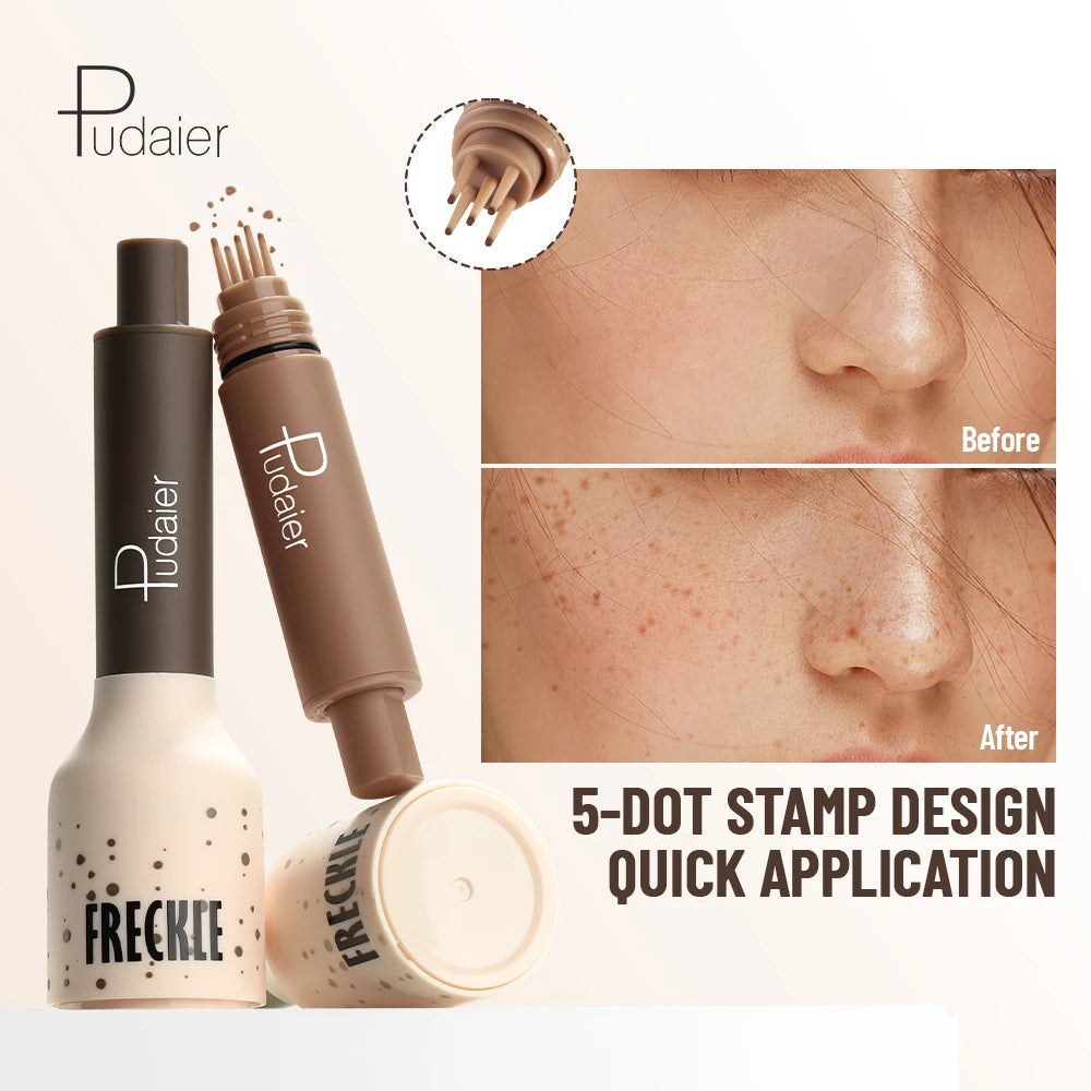 1pc Natural Freckle Stamp Pen, waterproof and sweatproof - quick-drying, natural and delicate freckle makeup, multi-scene use