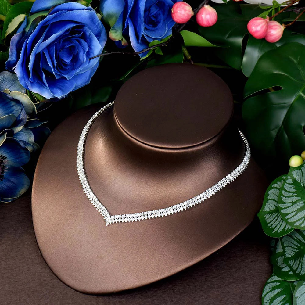 Simple and generous all occasions versatile accessories necklace earrings bracelet wedding party dresses women's sets M-11