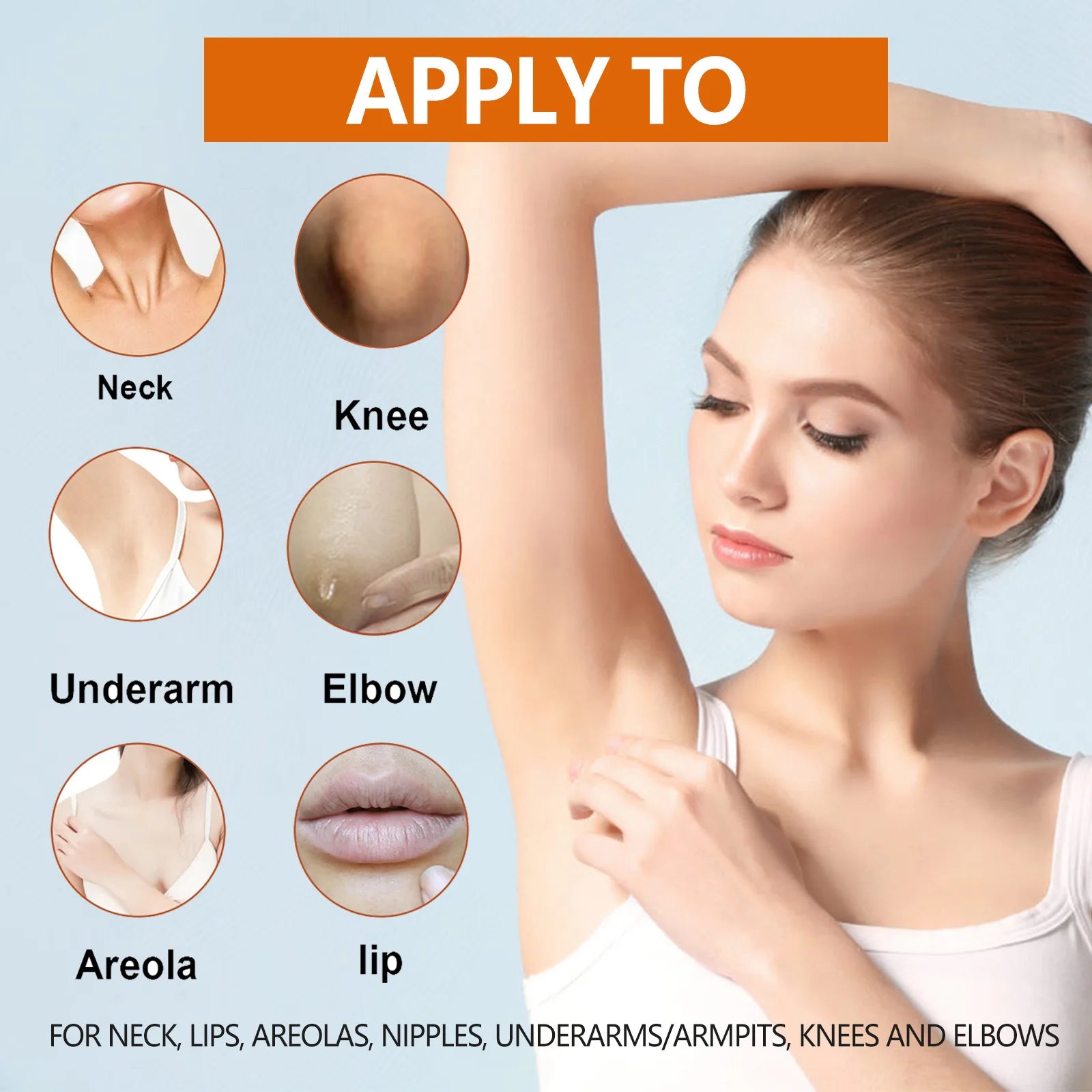 Dark Knuckles Whitening Serum Dark Knees Elbow Lightening Pigmentation Corrector Hand Knuckle Glow Intense Stains Remover Serum