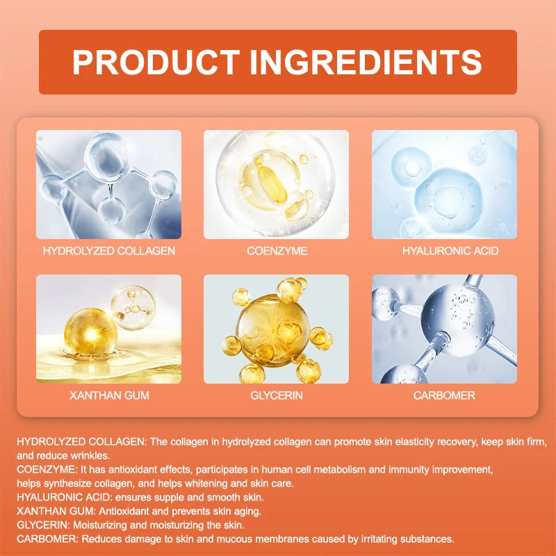 Anti Aging Serum Coenzyme Wrinkle Remover Collagen Face Cream Essence Firming Lifting Fade Fine Lines Repair Skin Care Cosmetics