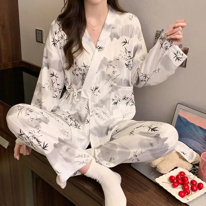 Sleeping Wear for Woman Pajamas Set Ensemble Pyjama Femme Ladies Pyjamas Femmes Sexy’ Homewear Home Set Female Pajama Women Suit