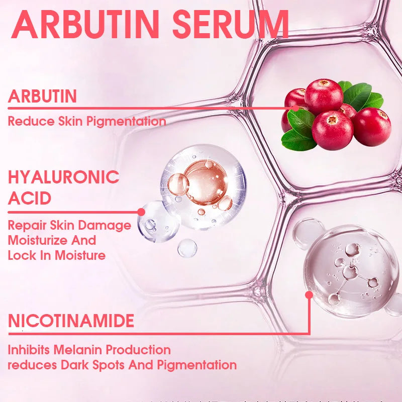 Dark Spots Arbutin Serum Niacinamide Lightens  Brightens Refines Skin Improves Skin Dullness Moisturizes Softens Skin Care
