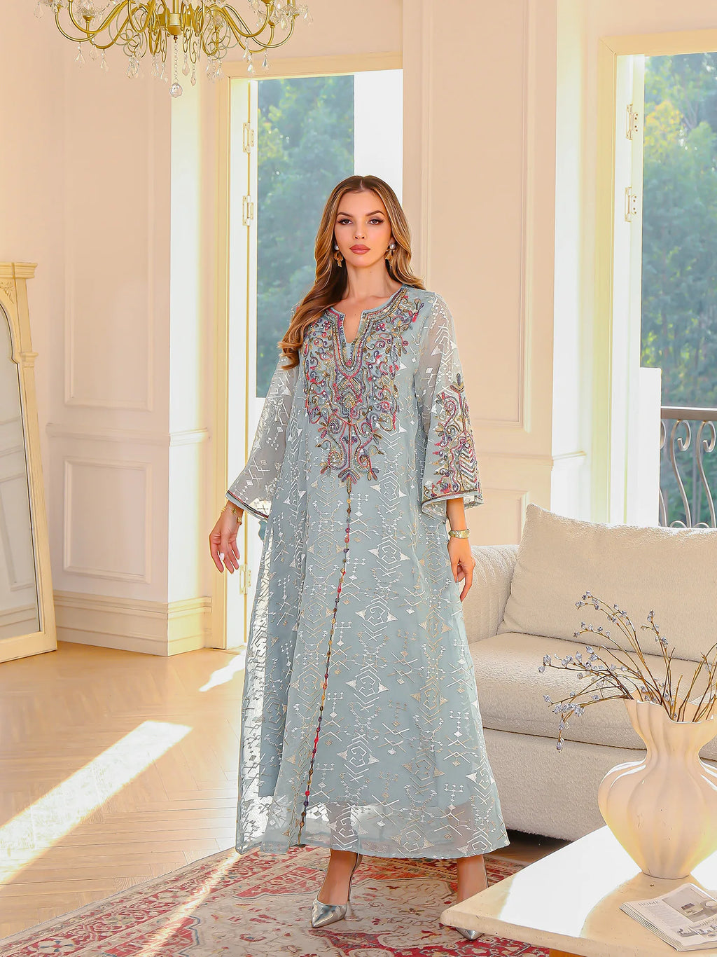 Eid Women Dress Muslim Abaya Dubai Vestidos Largos Party Caftan Jalabiya Ramadan Embroidery Abayas Kaftan Arab Long Robe 2026