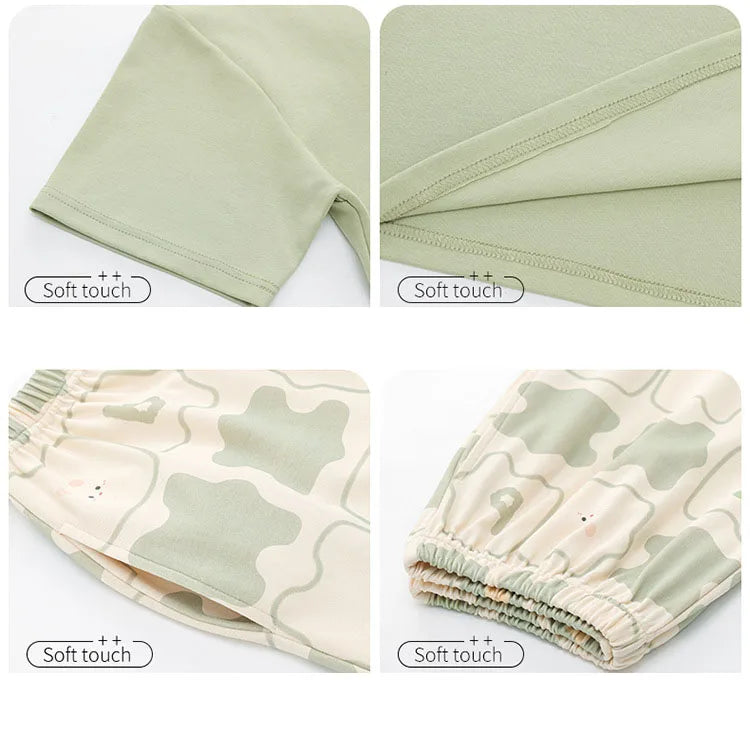 New Summer Pajamas Homewear Suit Women's Short-Sleeved Long Pants Ladies Large Size Loose Leisure Homewear Two-Piece Set