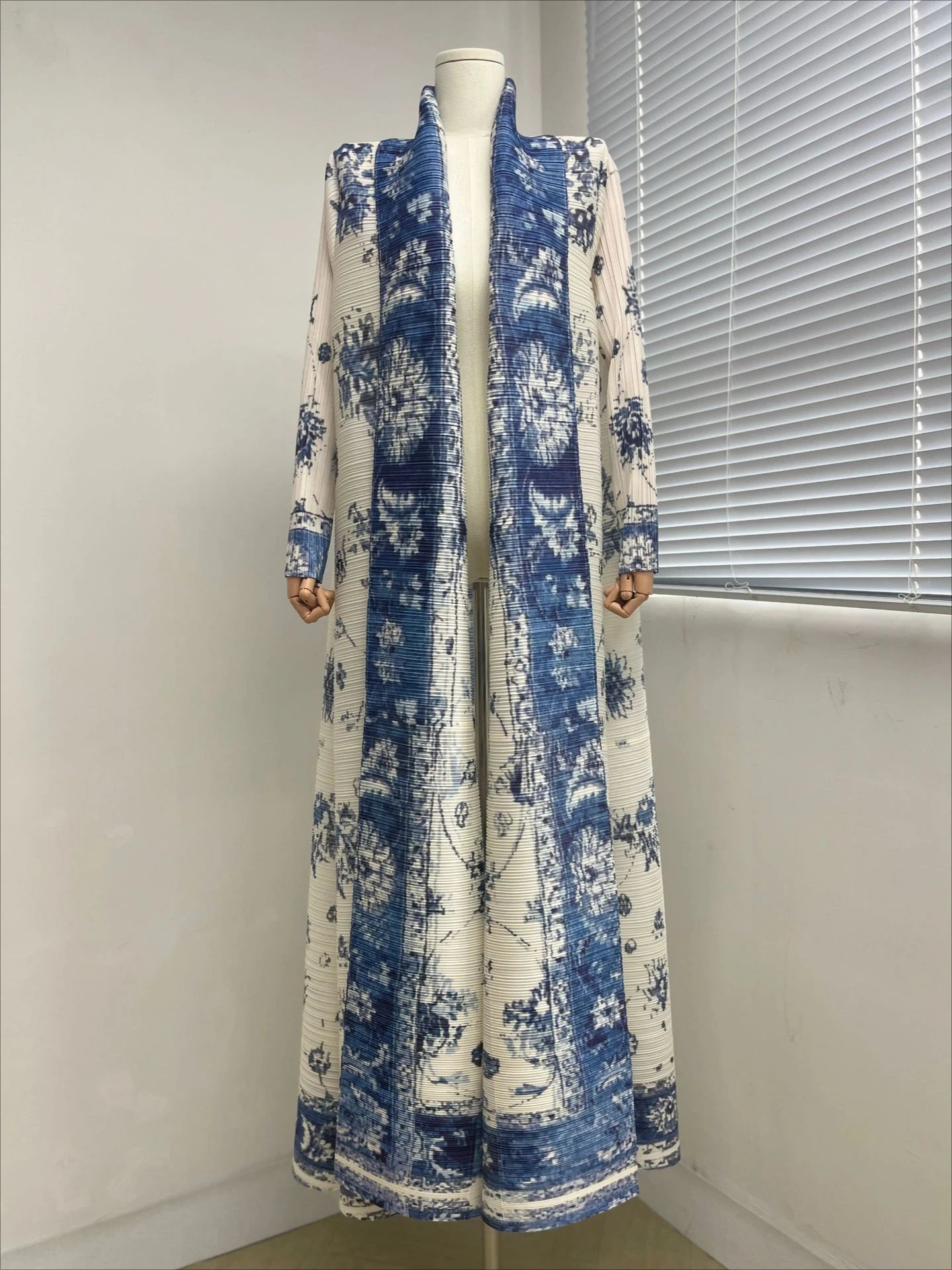 Eid Muslim Dress for Women Abaya Ramadan Print Pleated Cardigan Jalabiya Party Long Robe Morocco Dubai Kaftan Vestidos Largos