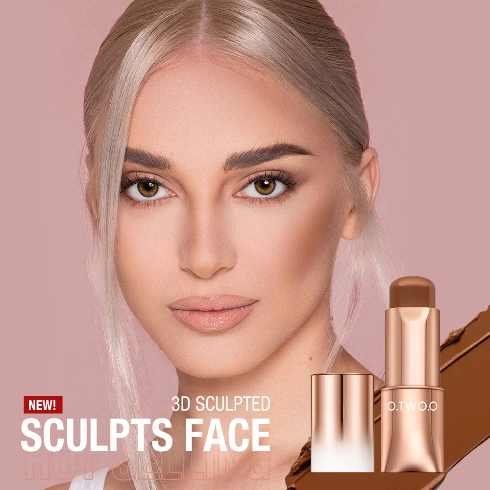 O.TWO.O Contour Stick Cream Long-wear Lightweight Brighten Stick Easy to Sculpt Face Concealer Bronzer Contouring Makeup Pen