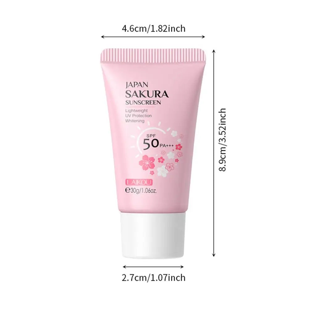 Japan Sakura Sunscreen Cream Protector Facial Sun Block Spf50 Isolation Lotion Cream Cherry Blossom Refreshing Facial Sun Lotion