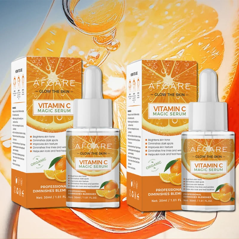 Collagen Vitamin C Facial Serum Hyaluronic Acid Dark Spot Remover Moisturizing Repair Anti-aging Essence Facial Skin Care 30ml