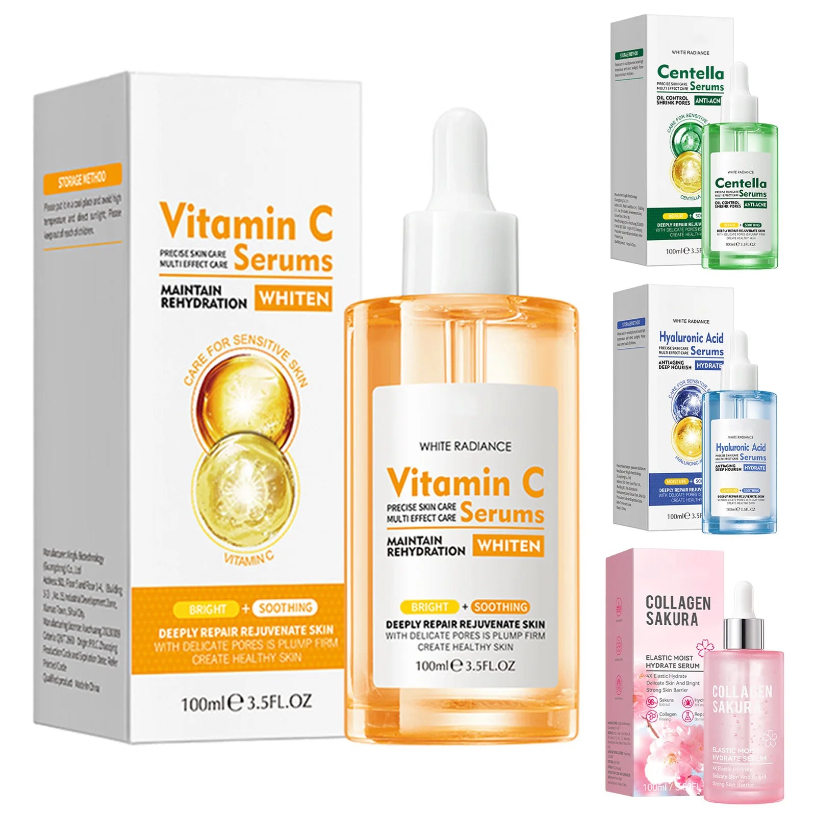 1Pc 100ml Women Girls Deep Hydration Repairs Dryness Face Serum Long-lasting Moisturizing Liquid Essence for Facial Care