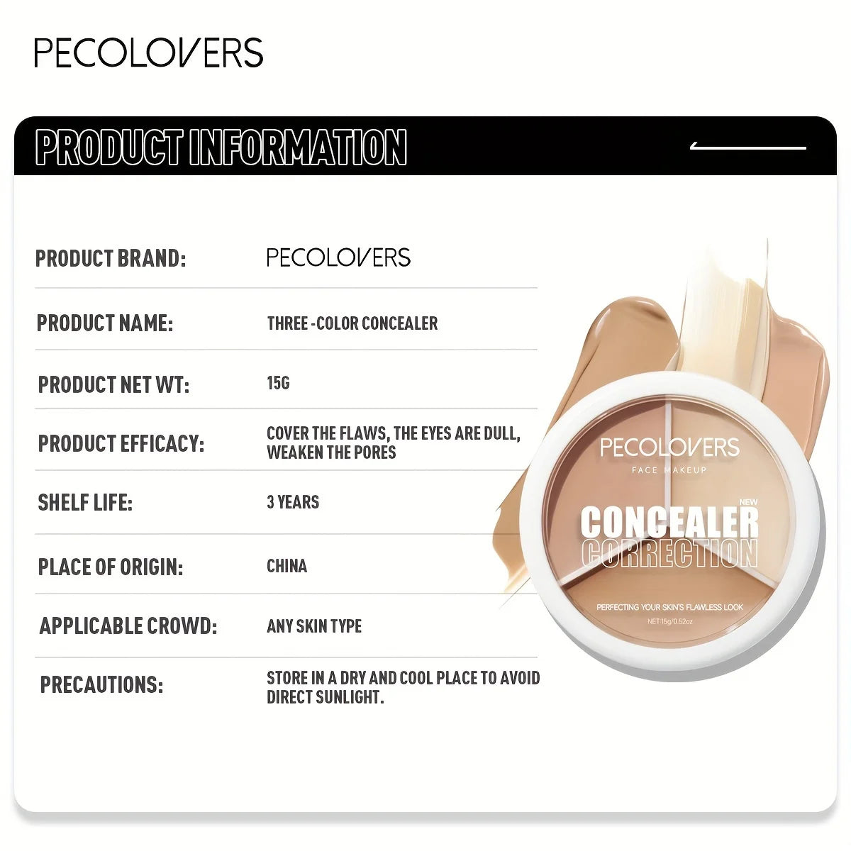 Waterproof Long Lasting Full Coverage for Acne Mark Dark Circles Eye Contour Concealer Palette Moisturizing Face Makeup