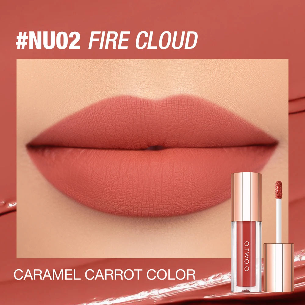 O.TWO.O Lipstick Lip Tint Matte 24H Stay Color-Locking Ultra-Lasting  Waterproof Transfer-Proof Glossy Satin Lip Glaze Makeup