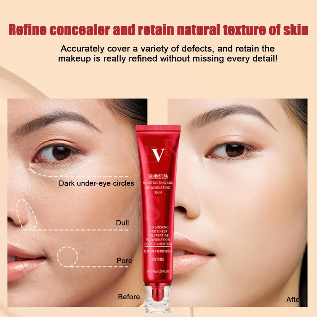 كريم أساس سائل مقاوم للماء من FV Foundation يقدم تغطية مثالية تخفي العيوب بفعالية