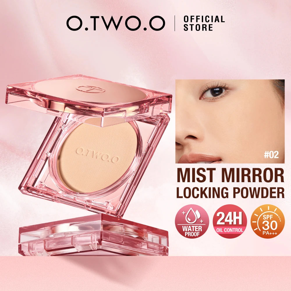 O.TWO.O Face Powder Oil-control 24 Hours SPF 30 PA+++ Long Lasting Waterproof Matte Face Makeup Cosmetic Setting Compact Powder