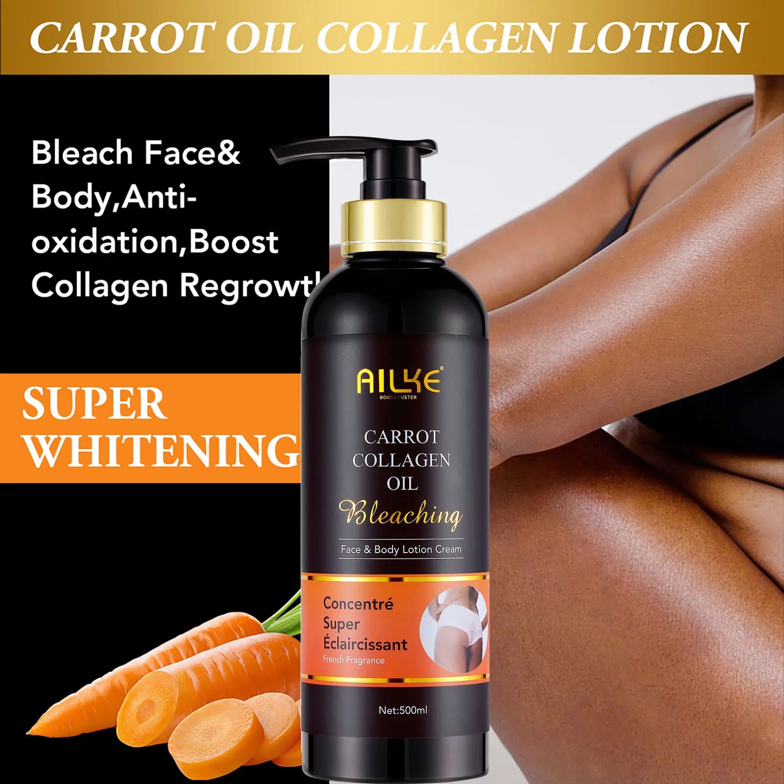 AILKE Collagen Whitening Kit, Moisturizer, Hydration, Dark Spot Removal Cream, Brightening Body Lotion, armpit Whitening Cream