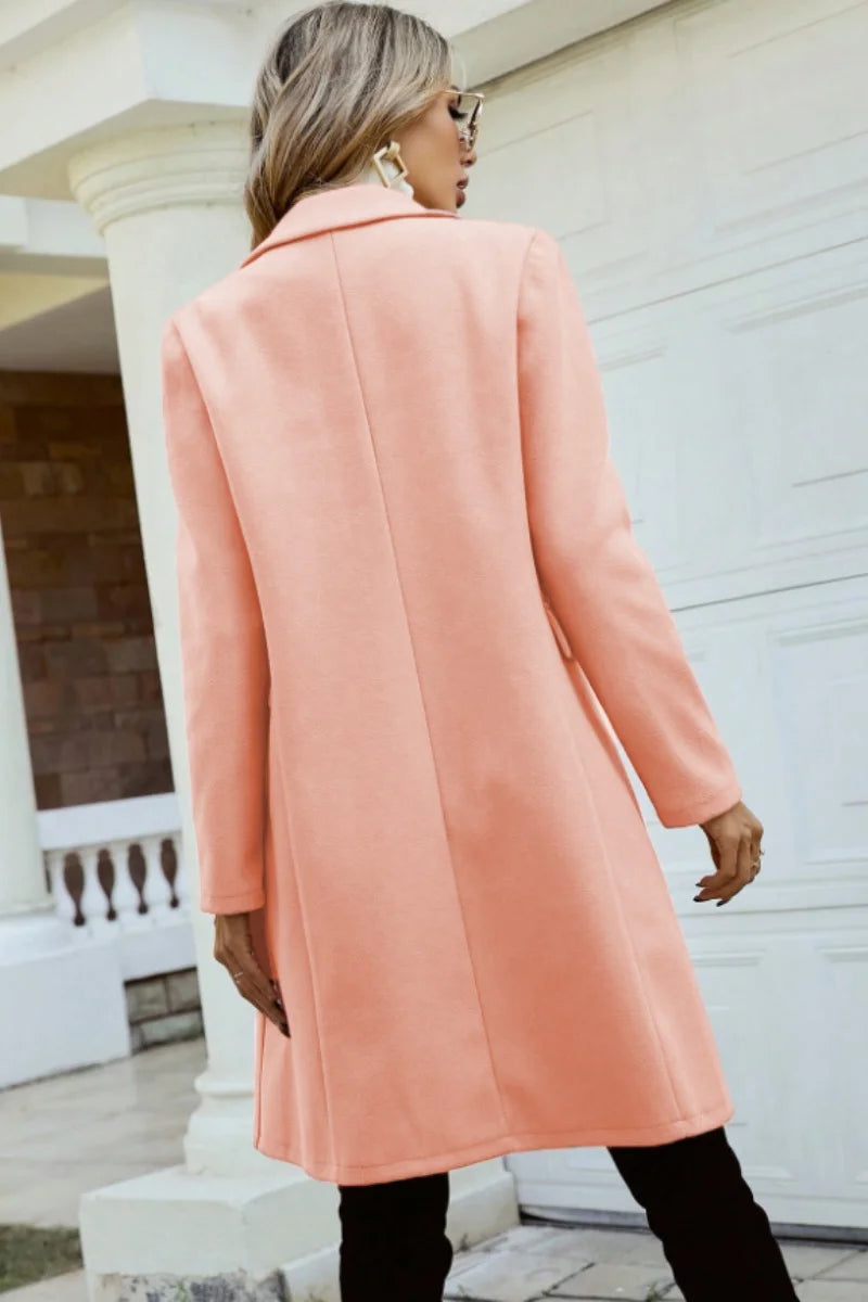 European and American fashion leisure new women's autumn and winter coat fashion slim lapel style slimming long sleeve Hanfu woo