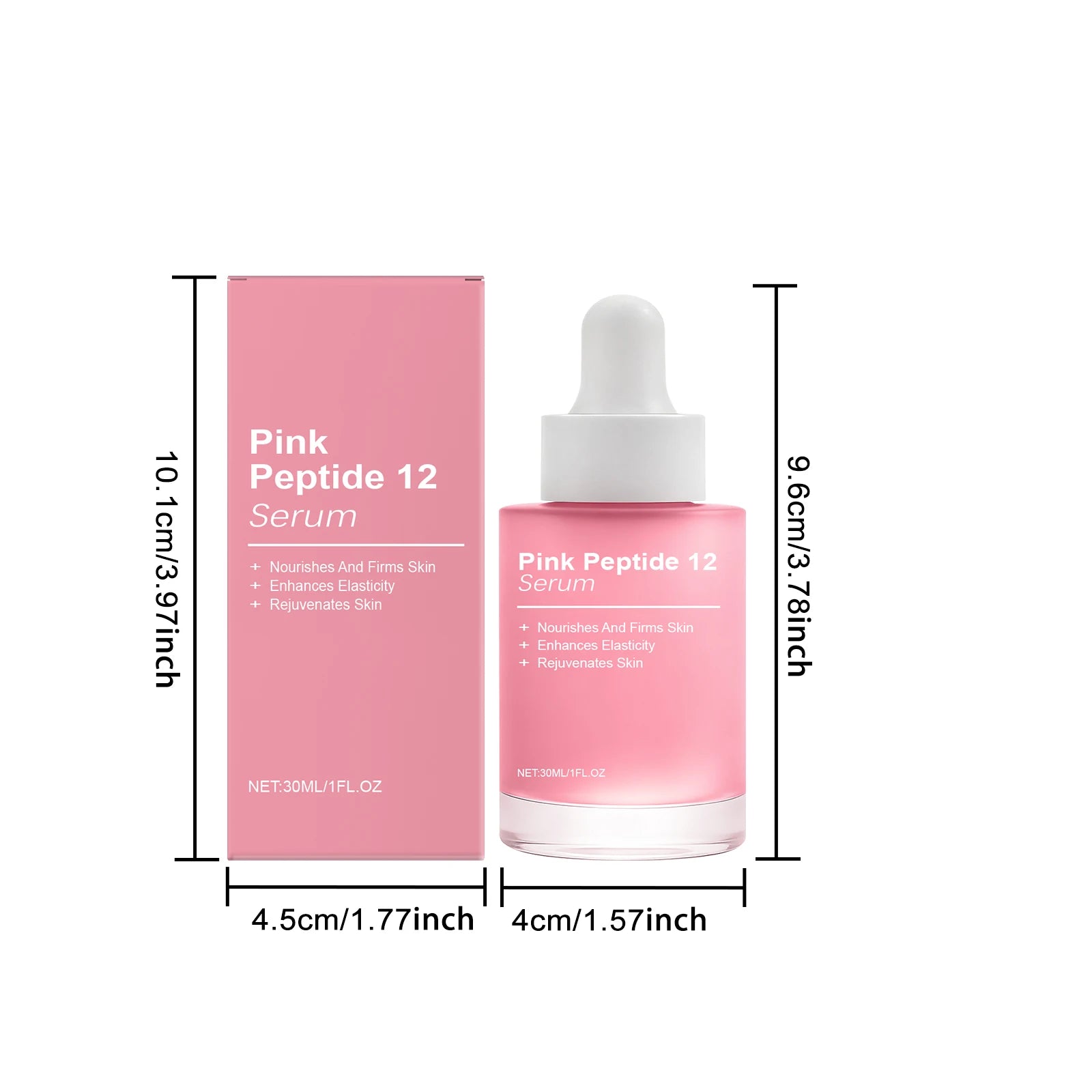 Pink Peptide 12 Facial Serum Niacinamide Hydration Firm-Looking Skin Uneven Tone Care Glass Skin Korean Skincare Face Essence