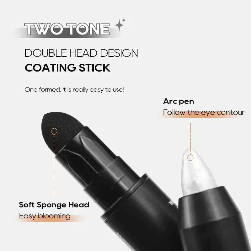6 Colors Eyeshadow Pencil Stick, Waterproof Pearly Shimmer Glitter Eyeshadow Eyeliner Pen, Long Lasting Eye Makeup Tool