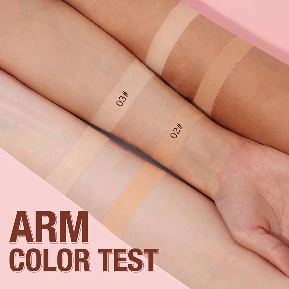 Matte Pressed Powder Foundation Full Coverage 16 Hour Longwear Face Makeup, Oil Control Flawless Finish, Finishing Powder