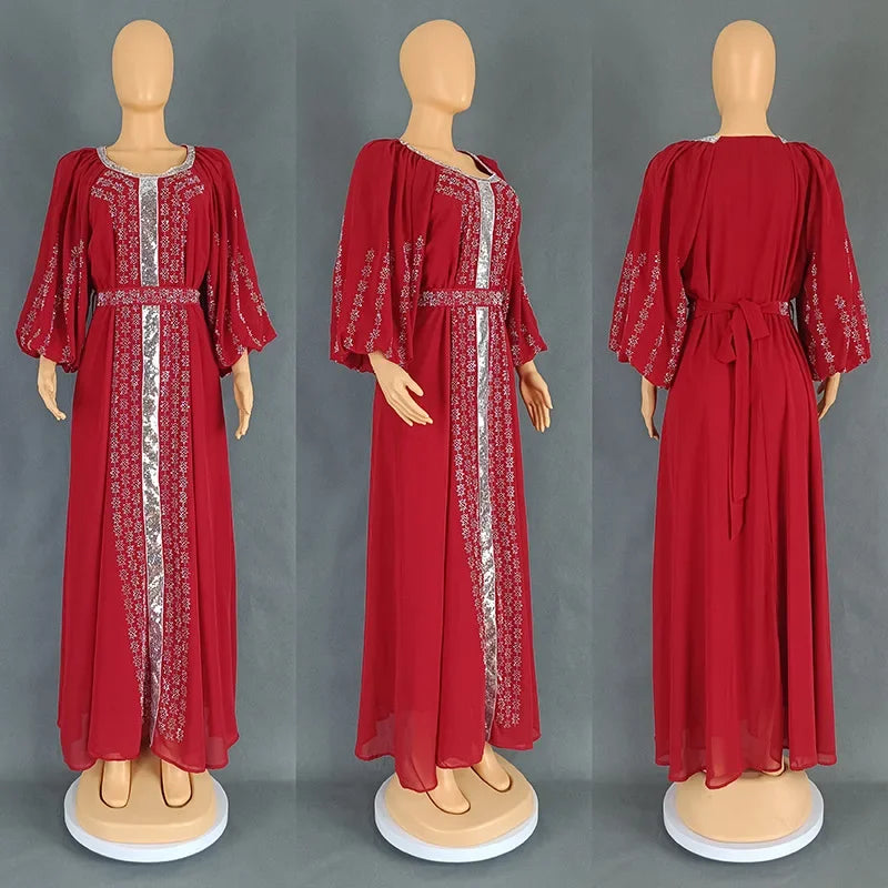 Muslim Dress Muslim Party Evening Dresses for Women Summer Muslim Half Sleeve O-neck Long Maxi Dress Gowns Kaftan Abaya Dubai