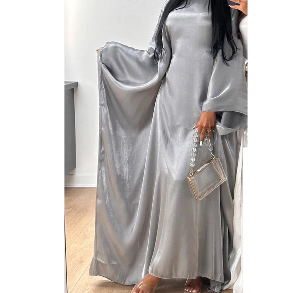Marocain Kaftan Women Batwing Sleeve Modest Dress Dubai Turkey Abaya Eid Mubarak Djellaba Islam Jalabiya Prayer Garemnt Ramadan