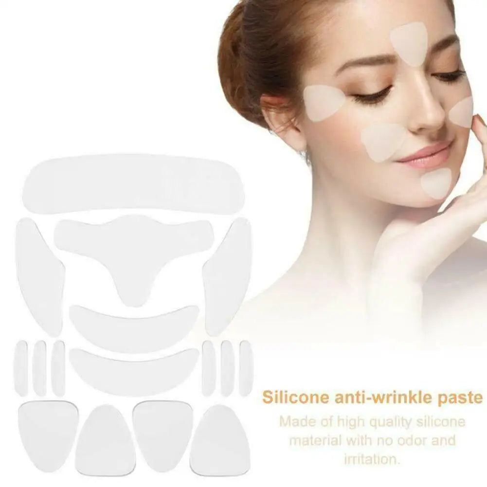 Wrinkle Resistant Silicone Patches Adhesive Face Forehead Neck Eye Wrinkle Remover Pad Sticker Lifting Tapes Skin Care