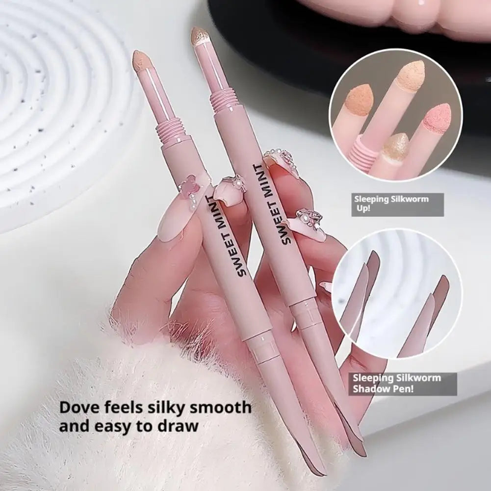 Meniscus Double-end Lying Silkworm Eyeliner Pencil Diamond Glitter Matte Aegyosal Pen Brightening Cream Shadow Highligher Makeup