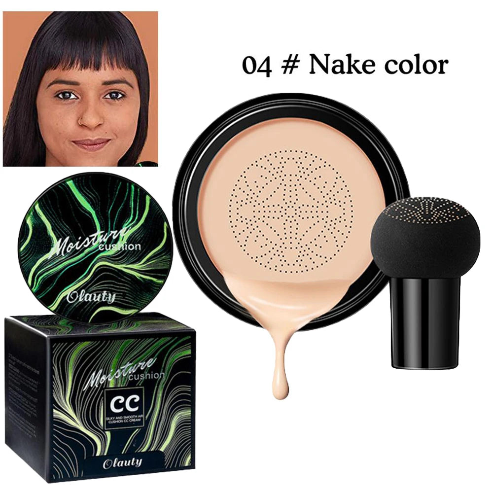 BB CC Cream  Face Foundation Concealer Cushion Mushroom Base Waterproof Brighten Makeup Brightening Tone Cosmetics Make up