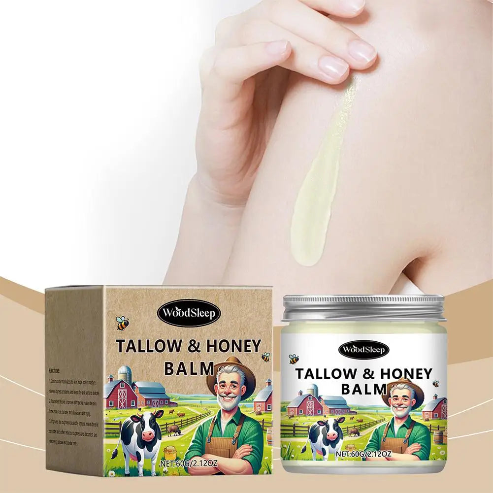 Whipped Beef Tallow And Honey Balm Moisturizing Beef Tallow Face Cream Body Lotion Grass Fed Grass Finished Face Cream Care