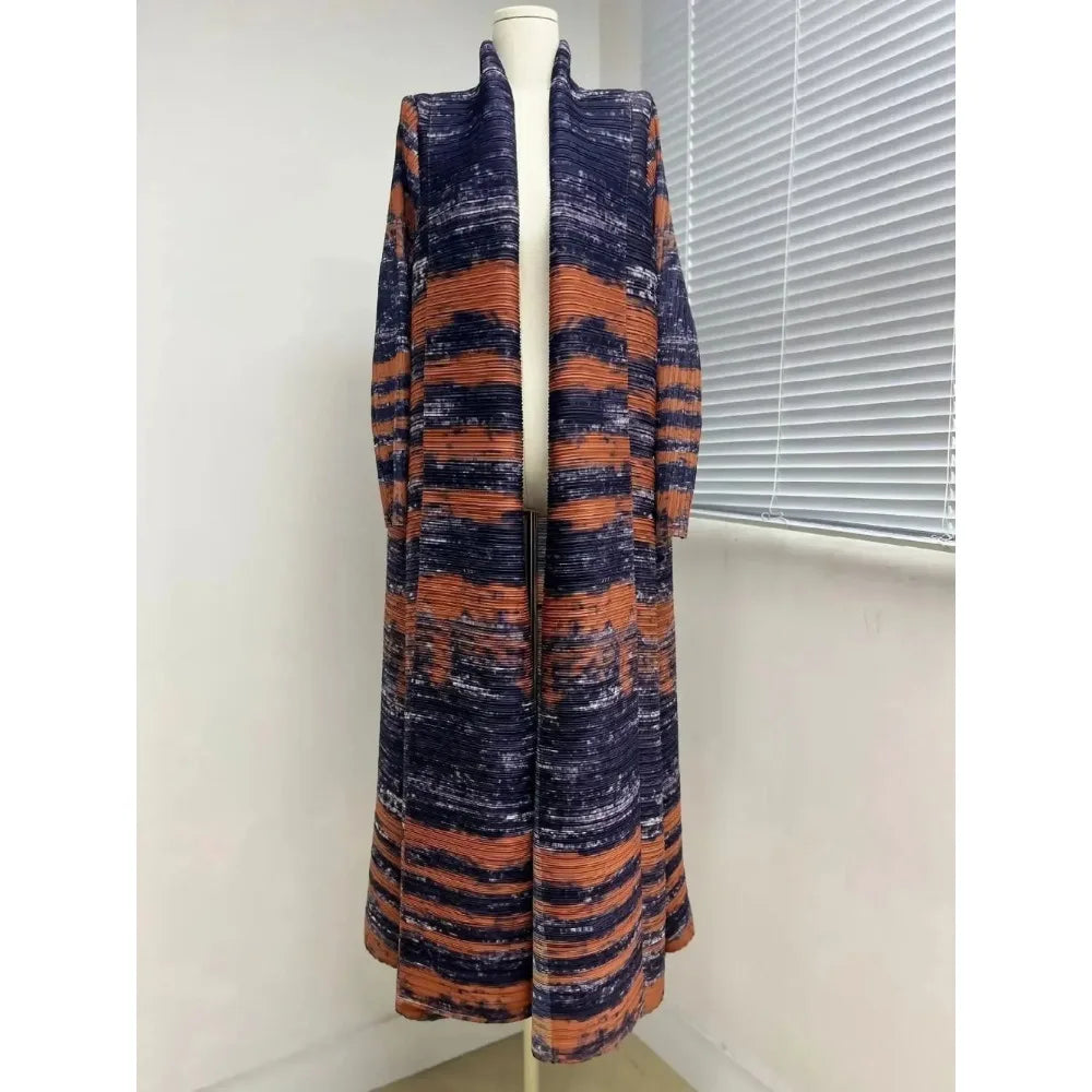 Eid Muslim Dress for Women Abaya Ramadan Print Pleated Cardigan Jalabiya Party Long Robe Morocco Dubai Kaftan Vestidos Largos