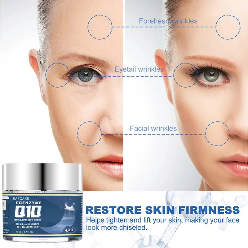 Collagen Anti Wrinkle Cream Night Skin Care Face Q10 Coenzyme Products With Hyaluronic Acid Moisturizing  Lighten Fine Lines