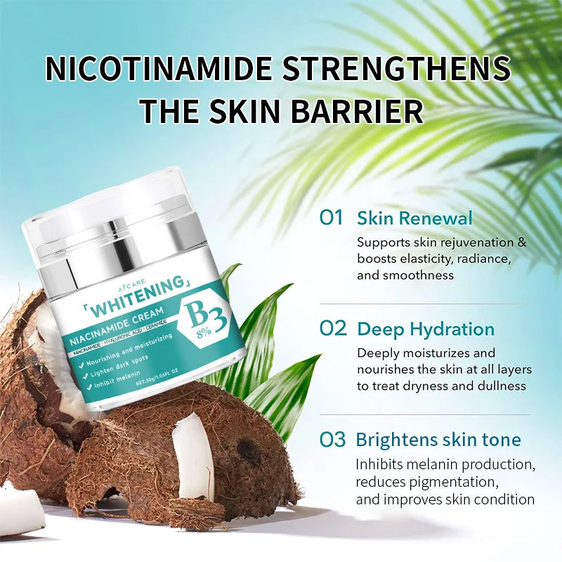 Niacinamide Face Body Brightening Cream Thigh Underarm Inner Melanin Lightening Lotion Improve Dull Brighten Skin Care