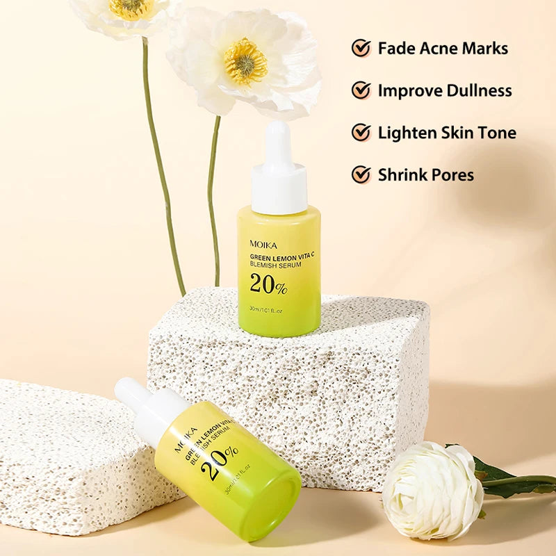 "1Pc MOIKA Skincare Vita C Serum 20% Niacinamide & Vc For Brightening & Dark Spots For People With Dull Loose Skin