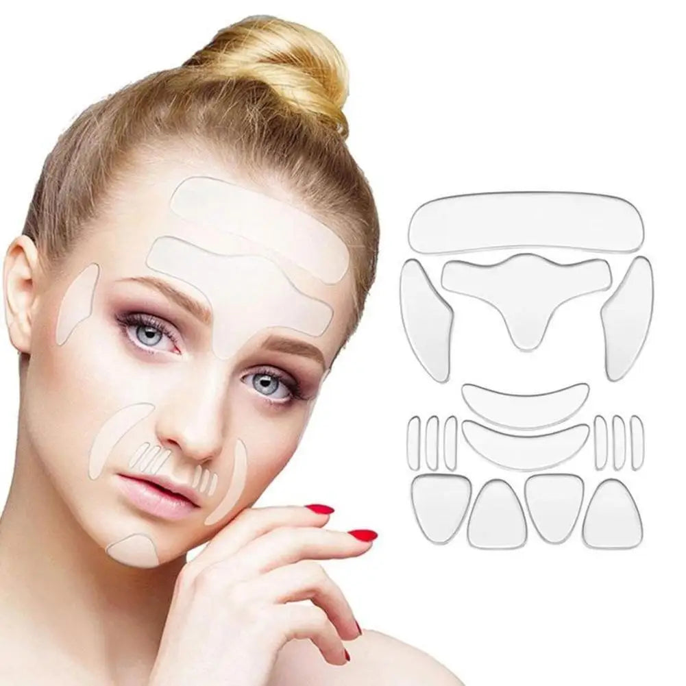 Wrinkle Resistant Silicone Patches Adhesive Face Forehead Neck Eye Wrinkle Remover Pad Sticker Lifting Tapes Skin Care