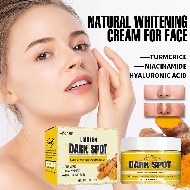 Turmeric for Face Cream Dark Spots Removal Whitening Facial Cream Lightening Improve Dullness Skin Care Products Beauty Health