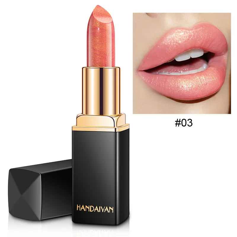 Handaiyan 9 Colors Glitter Matte Velvet Nude Lipstick Shimmer Sexy Red Pigments Makeup Long Lasting Waterproof Profissional