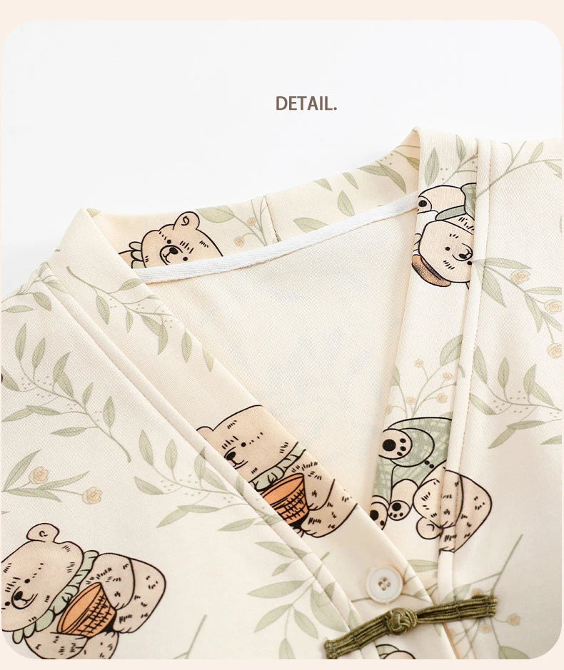 Summer Thin Short-sleeved Cotton Women's Pajama Set Nightwear Long Pants Womens Pajama Sets Sleepwear Lounge Home Fashion