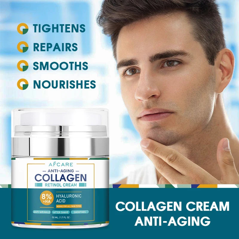 High Quality  Men Collagen Anti-Wrinkle Cream Retinol Moisturizer Face Cream Anti-Aging Firming Lifting Face Skin Care