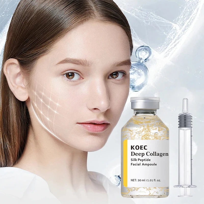 Korean Silk Collagen Essence Serum Deep Collagen Intensive Revitalizing Essence Cream Peptide Firming Face Women Hydrating Care