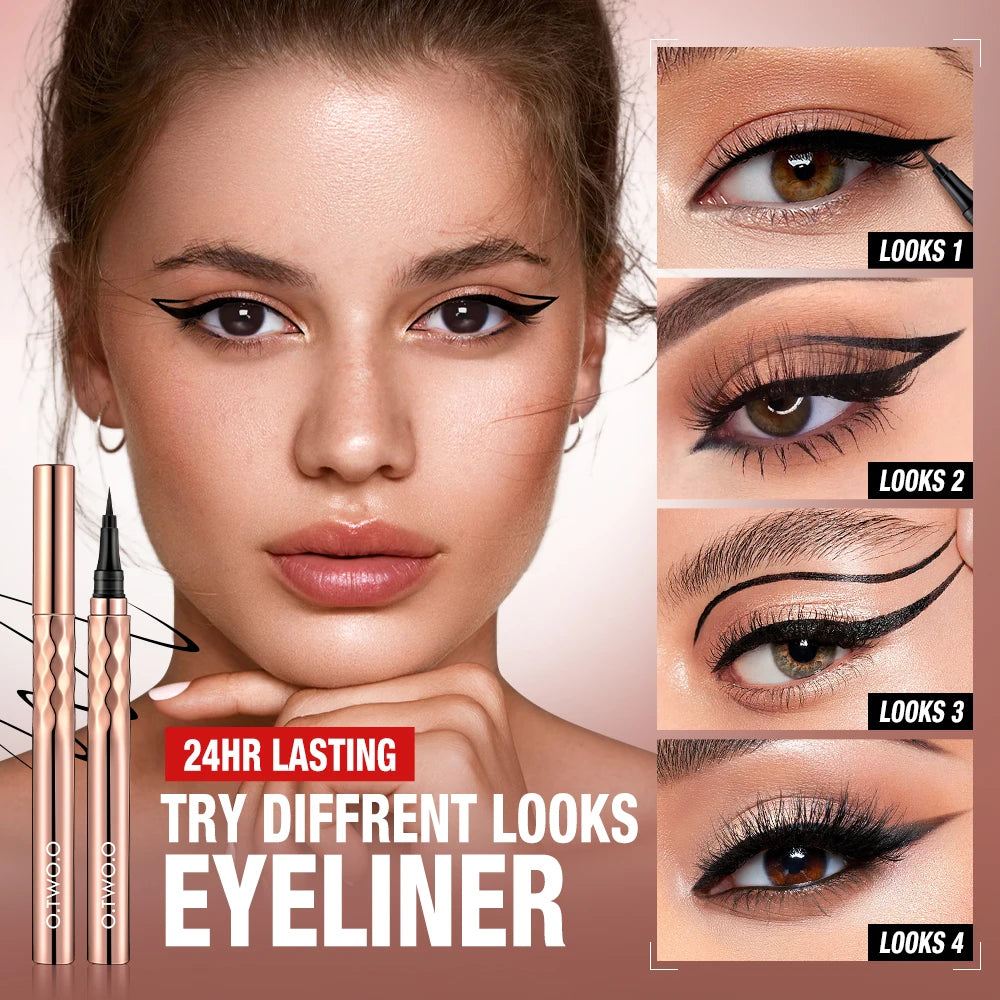 O.TWO.O 6pcs Makeup Kit 2 in 1 Lipstick Eyebrow Pencil Black Eyeliner 4d Fiber Mascara Full Professional Makeup Set