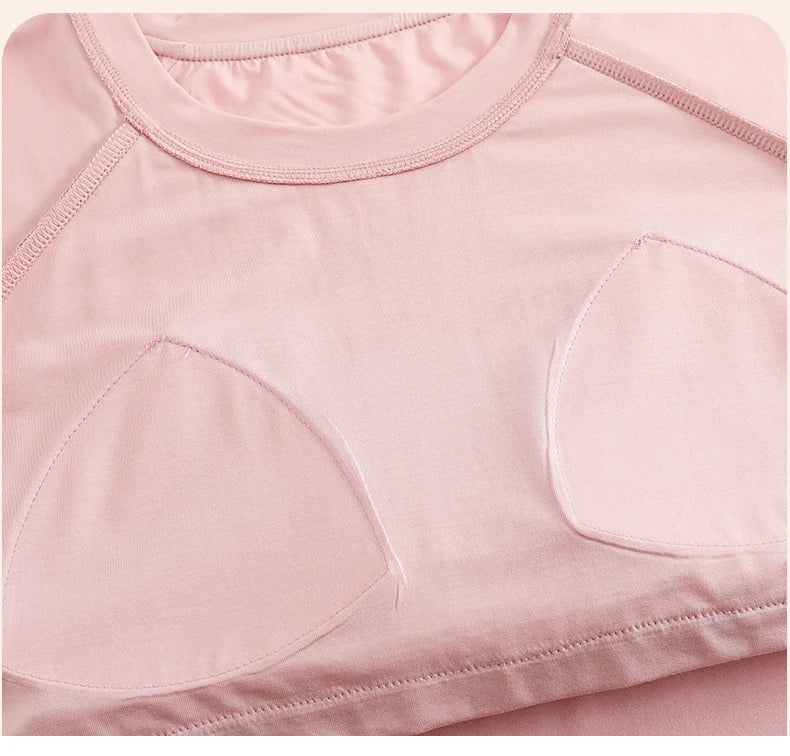 Female Loungewear Pijama Mujer Homewear Summer Nightwear Elegant Women's Pajama Sets Women With Breast Pad Femme Sleepwear