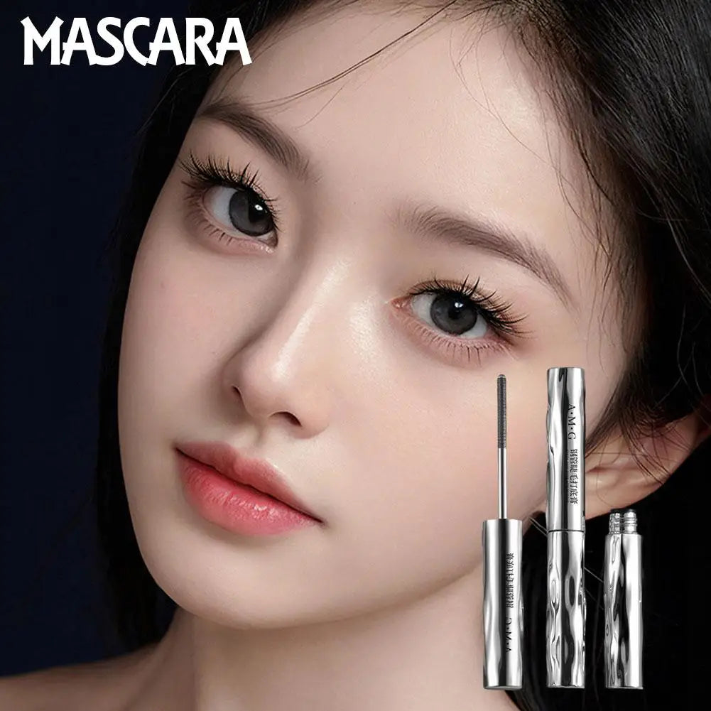 Metal Iron Lashes Mascara Waterproof Silk Fiber Mascara Black Long Curling Eyelash Extensions Non-clumping Eyes Makeup Cosmetics